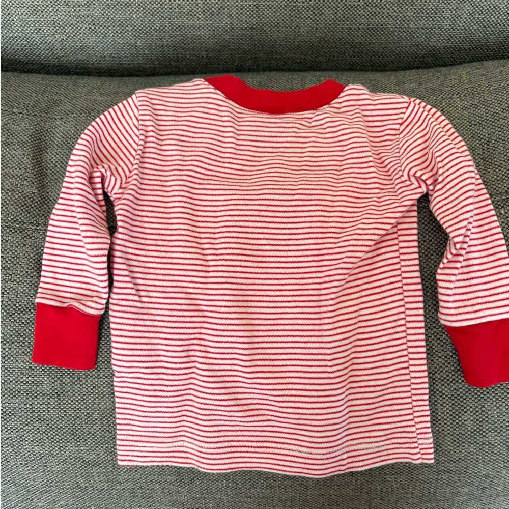 Lake Pima pajamas red stripe 9-12 months - Picture 6 of 9
